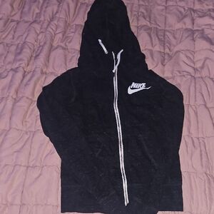 Nike Black Hoodie with White Logo